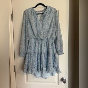 Jessica Simpson Blue Floral Chiffon Dress